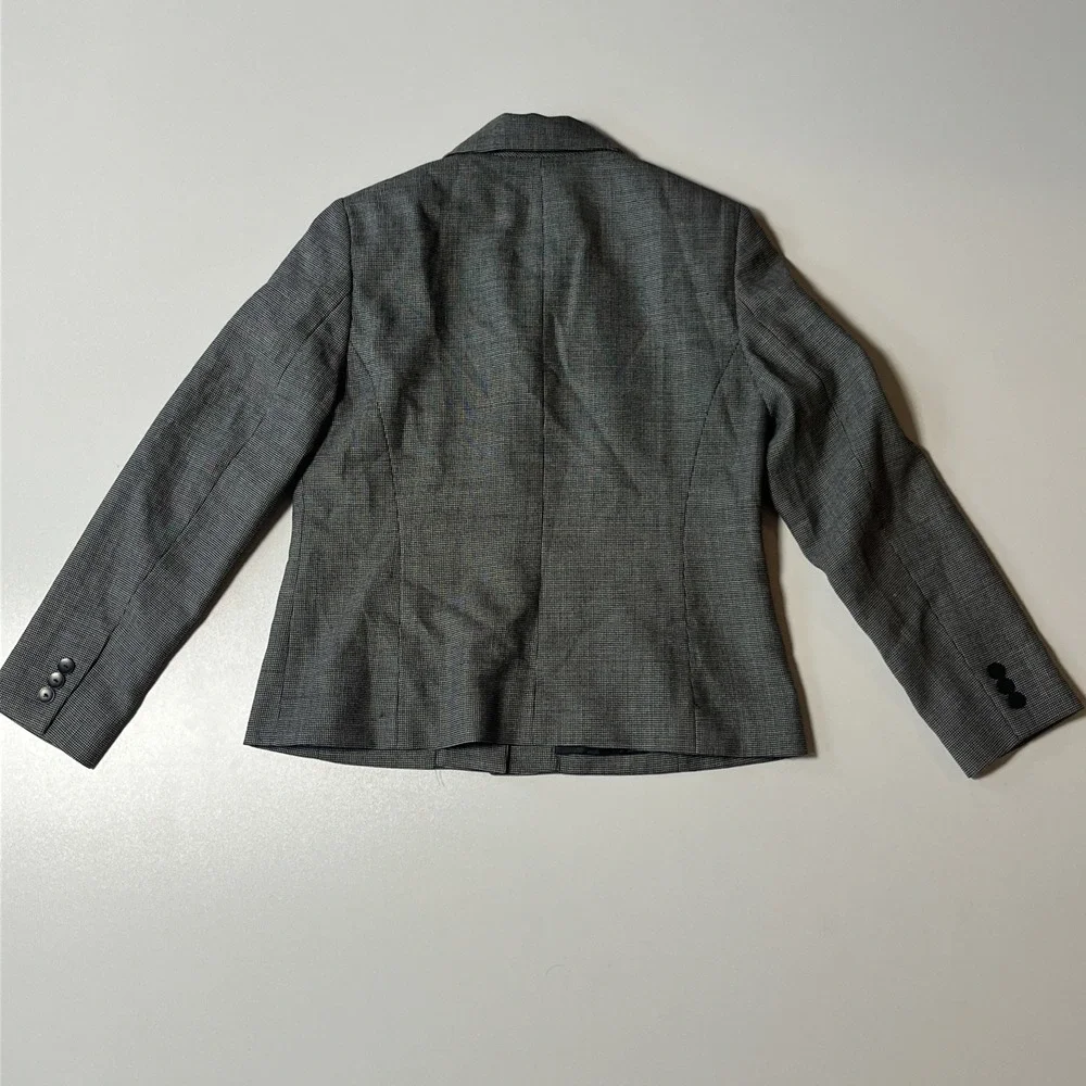 Pendleton‎ 100% Virgin Wool Blazer Size 6 Micro-Houndstooth Lined Career Jacket